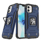 WOZINSKY Armored case for iPhone 14 Plus, Ring Armor magnetic holder, blue