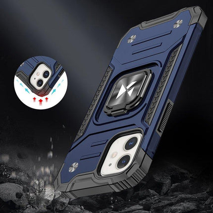 WOZINSKY Armored case for iPhone 14 Plus, Ring Armor magnetic holder, blue – image 6
