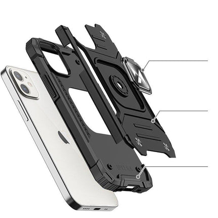 WOZINSKY Armored case for iPhone 14 Plus, Ring Armor magnetic holder, black – image 2