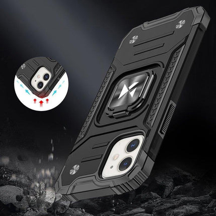 WOZINSKY Armored case for iPhone 14 Plus, Ring Armor magnetic holder, black – image 7