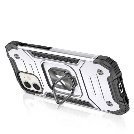 WOZINSKY Armored case for iPhone 14, magnetic holder Ring Armor, silver – image 3