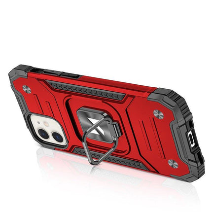 WOZINSKY Armored case for iPhone 14, magnetic holder Ring Armor, red – image 4