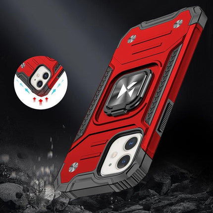 WOZINSKY Armored case for iPhone 14, magnetic holder Ring Armor, red – image 7