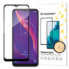 WOZINSKY Durable 9H tempered glass for TCL 306 full screen with Case Friendly black frame