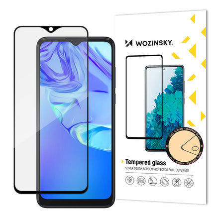 WOZINSKY Durable 9H tempered glass for the entire TCL 305 screen with Case Friendly black frame