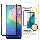 WOZINSKY Durable 9H Full Screen Tempered Glass TCL 20 5G with Case Friendly Frame Black