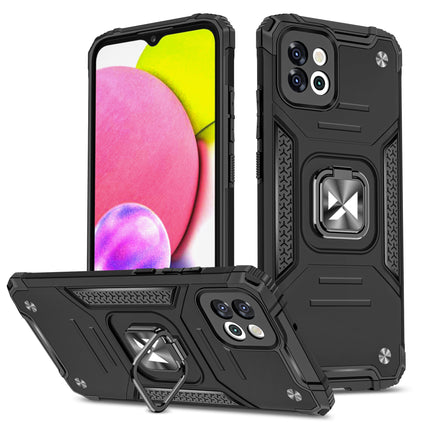 WOZINSKY Armored case for Samsung Galaxy A03, Ring Armor magnetic holder, black