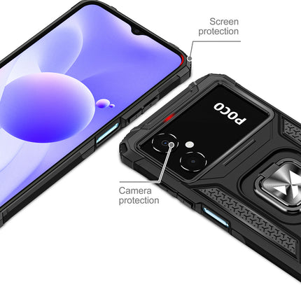 WOZINSKY Armored case for Samsung Galaxy A03, Ring Armor magnetic holder, black – image 2