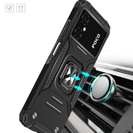 WOZINSKY Armored case for Samsung Galaxy A03, Ring Armor magnetic holder, black – image 7