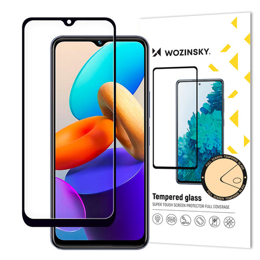 WOZINSKY Vivo Y35 / Y22 / Y22s 9H Full Screen Tempered Glass with Frame Case Friendly Black