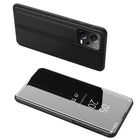 HURTEL Glossy flip case for Xiaomi Redmi Note 12 Pro+ Clear View Case, black