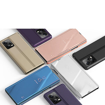 HURTEL Glossy Flip Case for Xiaomi Redmi Note 12 5G / Poco X5 Pro 5G Clear View Case Pink – image 4