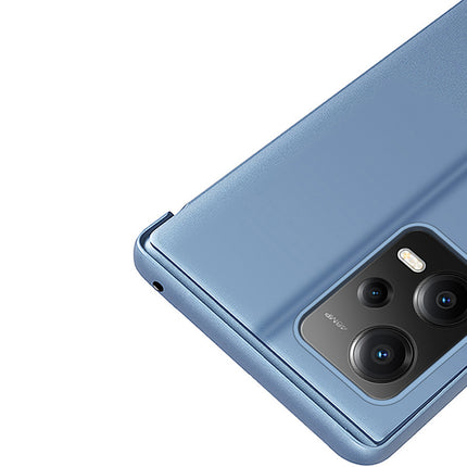 HURTEL Glossy Flip Case for Xiaomi Redmi Note 12 5G / Poco X5 Pro 5G Clear View Case Black – image 7