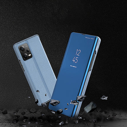 HURTEL Glossy Flip Case for Xiaomi Redmi Note 12 5G / Poco X5 Pro 5G Clear View Case Black – image 8