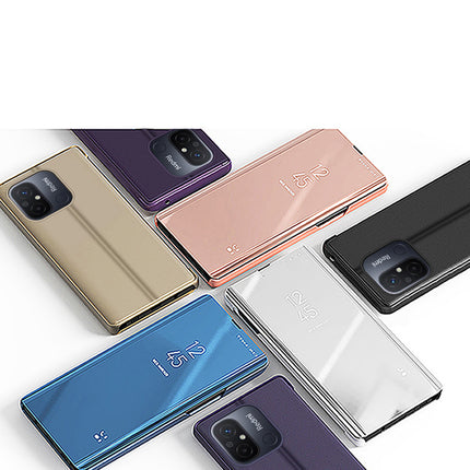 HURTEL Glossy Flip Case for Xiaomi Redmi 11A / Poco C55 / Redmi 12C Clear View Case Black – image 4