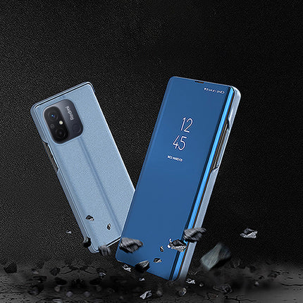 HURTEL Glossy Flip Case for Xiaomi Redmi 11A / Poco C55 / Redmi 12C Clear View Case Black – image 8