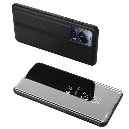 HURTEL Glossy flip case for Xiaomi 13 Lite Clear View Case, black