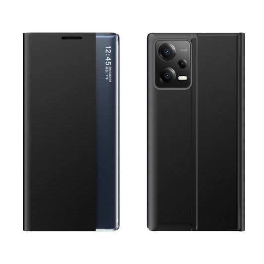 HURTEL Case cover with flap and stand for Xiaomi Redmi Note 12 5G / Poco X5 5G New Sleep Case black