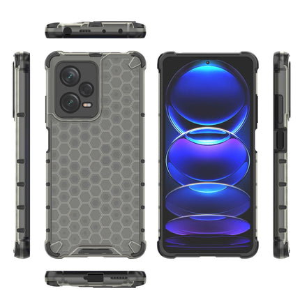 HURTEL Armored hybrid case for Xiaomi Redmi Note 12 Pro+ Honeycomb black – image 2