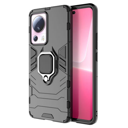 HURTEL Armored case for Xiaomi 13 Lite, Ring Armor magnetic holder, black