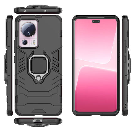 HURTEL Armored case for Xiaomi 13 Lite, Ring Armor magnetic holder, black – image 3
