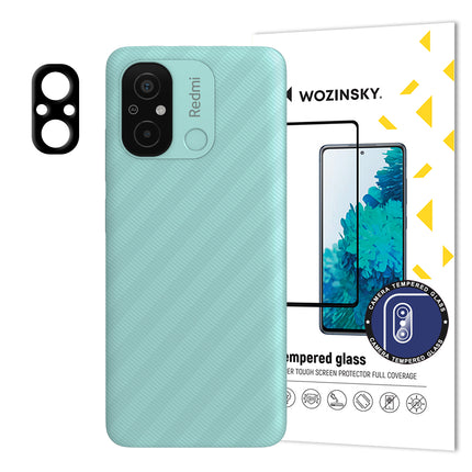 WOZINSKY 9H Tempered Glass for Camera for Xiaomi Redmi 11A / Poco C55 / Redmi 12C Full Camera Glass