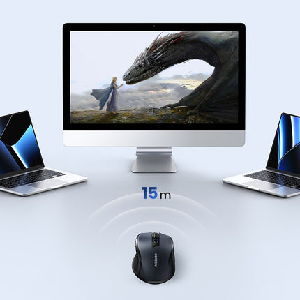 UGREEN Optical mouse wireless mouse USB 2.4GHz / Bluetooth 5.0 4000 DPI black – image 10