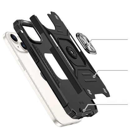 WOZINSKY Armored case with finger holder for iPhone 15 Plus Ring Armor, rose gold – image 3