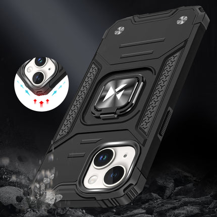 WOZINSKY Armored case with finger holder for iPhone 15 Plus Ring Armor, rose gold – image 7