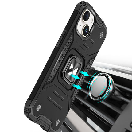 WOZINSKY Armored case with finger holder for iPhone 15 Plus Ring Armor, silver – image 6