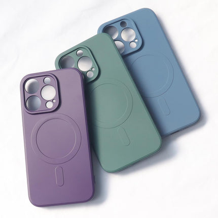 HURTEL Silicone case with MagSafe for iPhone 15 Silicone Case blue – image 3