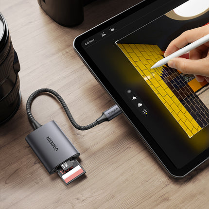 UGREEN SD microSD MMC TF USB-C 5Gb/s card reader - gray – image 4