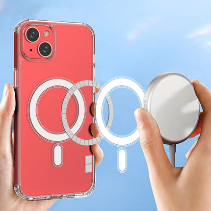 HURTEL Flexible gel case for iPhone 15 Plus magnetic with MagSafe transparent – image 3