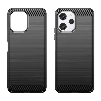 HURTEL Flexible carbon pattern cover for Xiaomi Redmi 12 Carbon Case, black – image 2