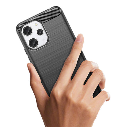 HURTEL Flexible carbon pattern cover for Xiaomi Redmi 12 Carbon Case, black – image 6