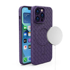 HURTEL Braided case for iPhone 15 Pro with MagSafe Woven Case, purple