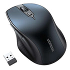 UGREEN Ergonomic wireless mouse for computer MU101 Bluetooth 2.4 GHz blue