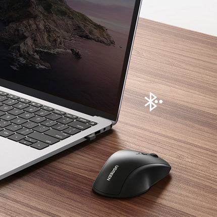 UGREEN Ergonomic wireless mouse for computer MU101 Bluetooth 2.4 GHz blue – image 4