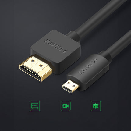 UGREEN Audio Video cable microHDMI - HDMI 2.0 1m black – image 4
