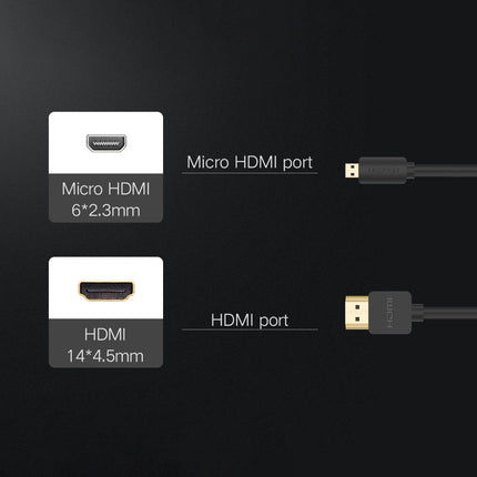 UGREEN Audio Video cable microHDMI - HDMI 2.0 1m black – image 6