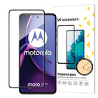 WOZINSKY 9H tempered glass for the entire screen of Motorola Moto G84 with a black Full Glue frame