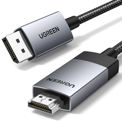 UGREEN Braided DisplayPort - HDMI 4K 60Hz cable, 1 m, gray