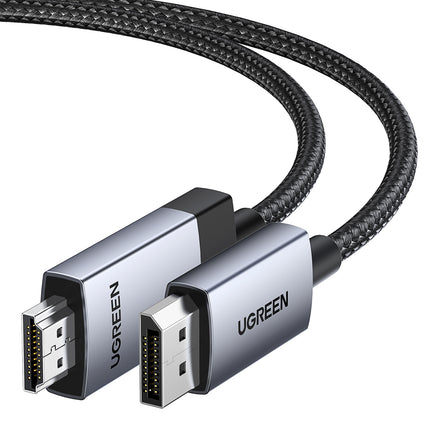 UGREEN Braided DisplayPort - HDMI 4K 60Hz cable, 1 m, gray – image 2