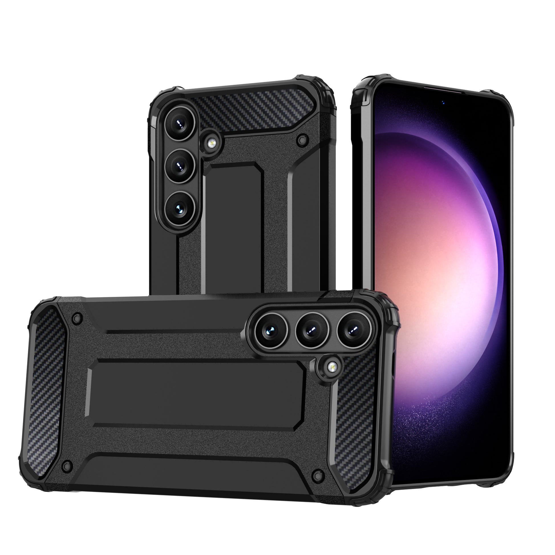 HURTEL Reinforced armored case for Samsung Galaxy S24+ Hybrid Armor, black