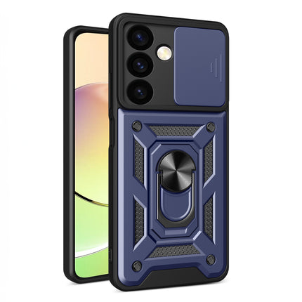 HURTEL Case with camera cover for Samsung Galaxy S24+ Hybrid Armor Camshield blue