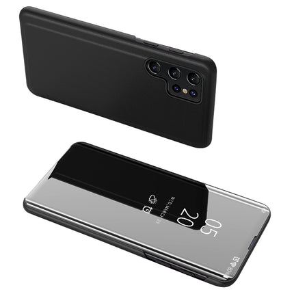 HURTEL Cover for Samsung S24 Ultra with a flap Clear View Case, black