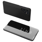 HURTEL Cover for Samsung S24 Ultra with a flap Clear View Case, black