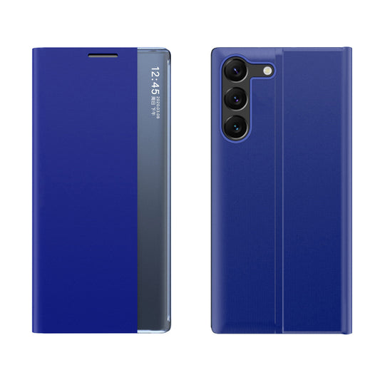 HURTEL New Sleep View Case blue case for Samsung S24+ with magnetic flap