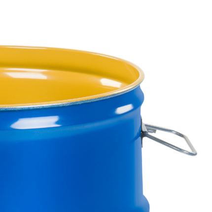 Beczkopol Steel barrel OH 100L, removable lid, 2 and 3/4 stoppers, lacquered interior - blue – image 2