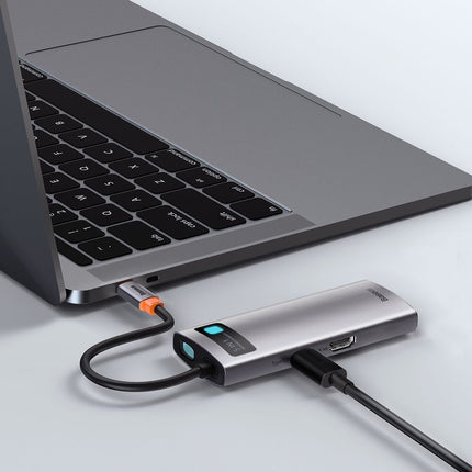 BASEUS 5in1 multifunctional HUB USB-C PD 100W HDMI 4K 3x USB 3.2 gray – image 11